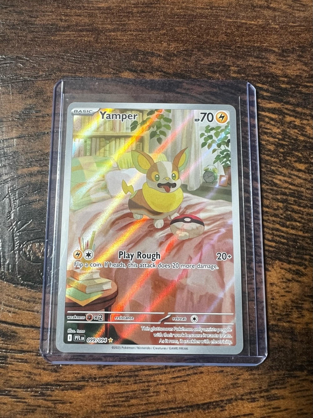 Yamper Holographic Pokémon Card - 099/094 Illustration Rare
